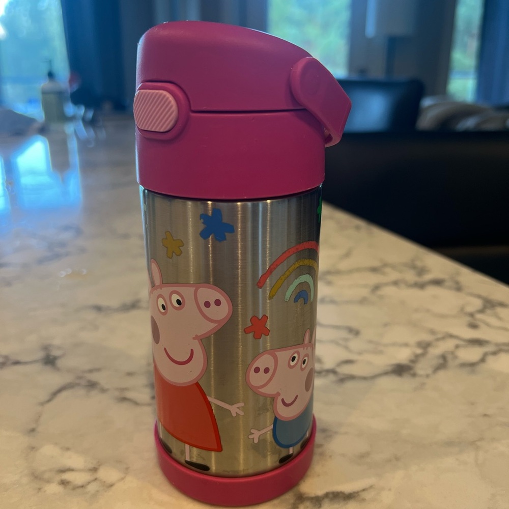 Peppa Pig Thermos brand Pink Stainless Steel Kids Water Bottle
